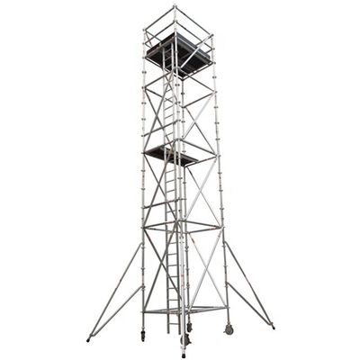 Ring Lock Access Mobile Aluminium Tower Scaffold 2-40m Height With Fewer Components